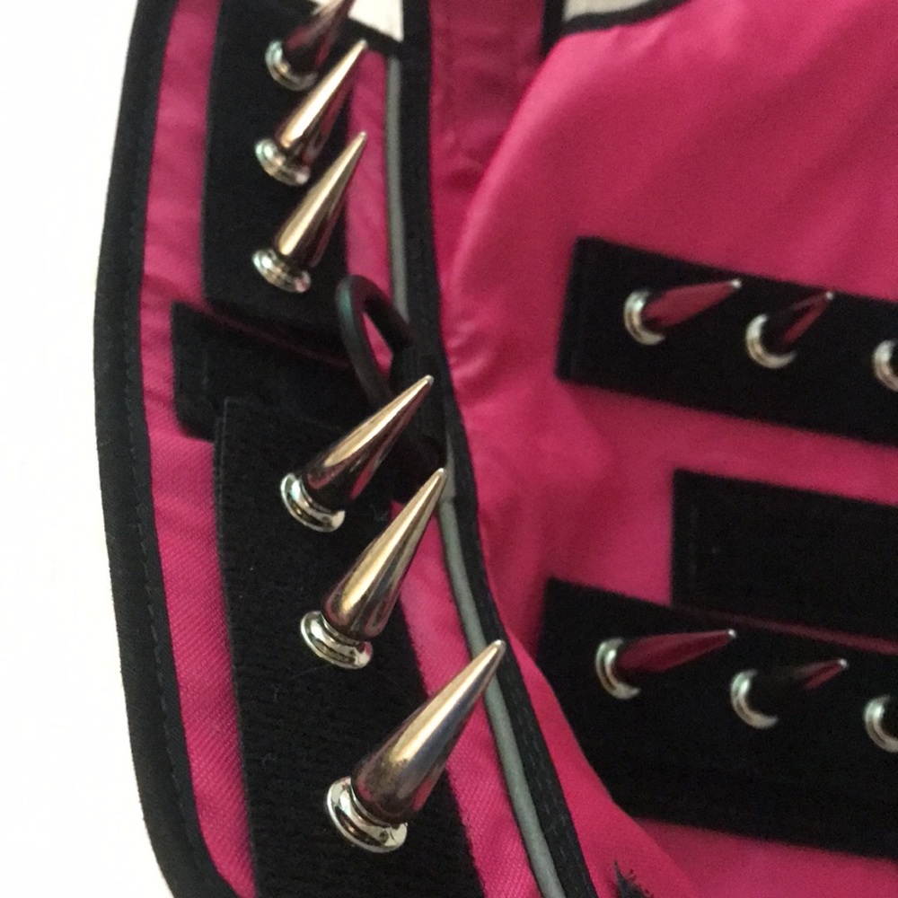Coyote Vest Pet Body Armor for Dog or Cat Pink with Silver Spikes XS - Picture 7 of 15